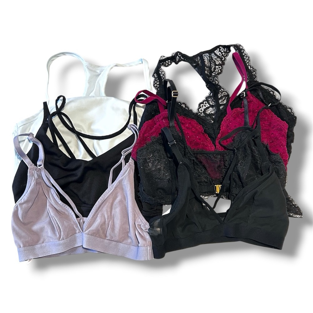 Lot of 7 Bralettes Sports Bras Women’s Small Auden Old Navy Sheer